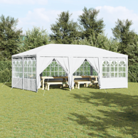 Tenda za zabavu s 10 bočnih zidova 6x4 m PE, bijela