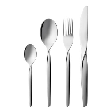 GENSE Set pribora za jelo 16 kom Twist, od nehrđajućeg čelika, srebrna boja
