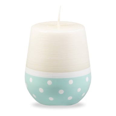 UNIPAR Svijeća Sweetness 32 h, bijelo-tirkizna