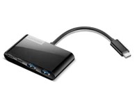 LENOVO USB-Hub Select USB Type-C 4-Port, crni