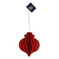 Božićni ukras od papira 15.5x18 cm crveni