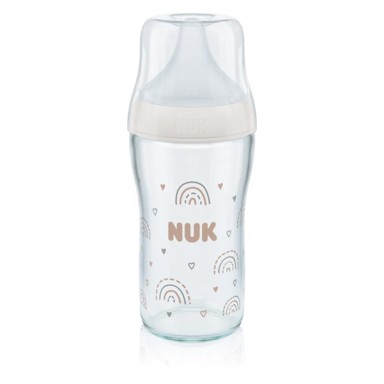 NUK Staklena bočica Perfect match 230 ml rainbow