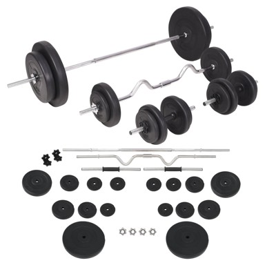 Set šipki i utega, 90 kg