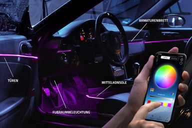 AMBITRIM Rasvjeta RGB LED za unutrašnjost vozila, set za 2 vrata i armaturu