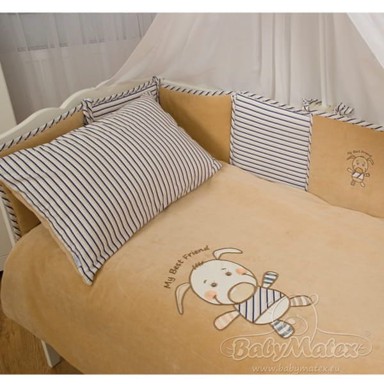 BABYMATEX Komplet posteljine Best Friend, 100x135 cm, 3 dijela, smeđa