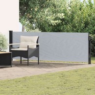 Retraktabilna bočna tenda, 100 x 500 cm, poliester, siva