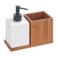 WENKO Bambusov držač za deterdžente Mera, prirodna boja