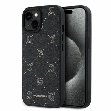 Karl Lagerfeld MagSafe Karl Head maskica za iPhone 15, crna