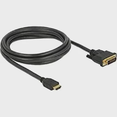 DELOCK Kabel, HDMI na DVI 24+1, dvosmjerni, duljina 2 m, crna