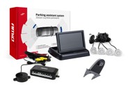AMIO Parking senzori, 4 kom, srebrni, 22 mm, TFT02 4,3'' zaslon, buzzer, HD-502-IR kamera za rikverc