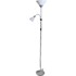 BLITZ Podna lampa Robin, srebrna, E27 60W + E14 25W