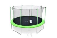 LEGONI Trampolin FUN sa zaštitnom mrežom 366 cm, zeleni