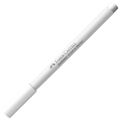 FABER CASTELL Marker permanentni dekorativni Brush 161001, bijeli