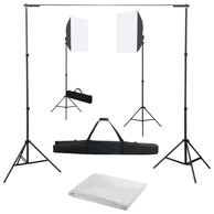 Komplet fotografske opreme sa svjetlima softbox i pozadinom bijela 300 x 300 cm