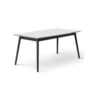 HAMMEL FURNITURE Bijeli/crni proširiv blagovaonski stol s bijelom pločom stola 90x165 cm Meza 