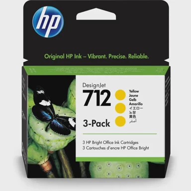 HP Tinta DesignJet 712, 3-pack, 29 ml, žuta