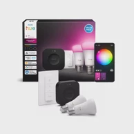 PHILIPS Hue set Bridge + pametne žarulje, 2xE27, 9,5 W, 2700 K, 1055 lm