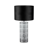 Stolna lampa Ichi, E27, siva/crna
