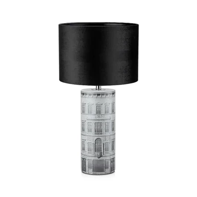 Stolna lampa Ichi, E27, siva/crna