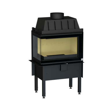 THERMIA Kutni ugradbeni kaminski uložak, lijevi