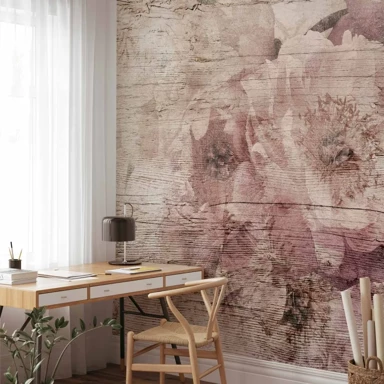 Foto tapeta Flowers on Boards, samoljepljiva, 490x350 cm