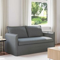 Sofa metalna 195 x 82 x 85 cm, tamno siva