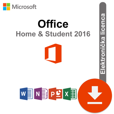 MICROSOFT Elektronička licenca OFFICE 2016 HOME AND STUDENT ESD