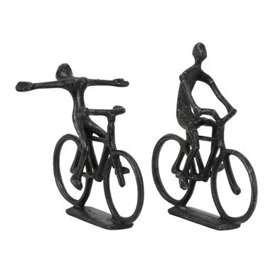 LIGHT & LIVING Metalni kipići u setu 2 kom 22 cm Cyclists