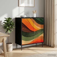 Krevet Bonn 69 x 33 x 76 cm od konstruiranog drva, crni hrast