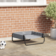 Povišeni krevet za pse S Oxford tkanina i čelik, svijetlo siva