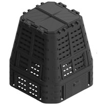 ROJAPLAST Komposter, 740 l, crni