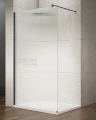 GELCO VARIO crna staklena tuš stijena, Nordic staklo, 700 mm