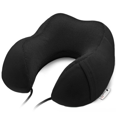 SEVERNO Bon Voyage putni jastuk, potpora za vrat, crni