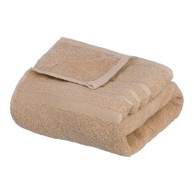 CASA SELECCIÓN Bež pamučan ručnik od frotira 70x140 cm Simple