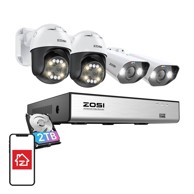 ZOSI Sigurnosna kamera C296, 2 kom WiFi 5MP + C182, 2 kom WiFi 8MP + NVR 8ch + 2TB HDD