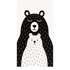 VITAUS Crno-bijeli periv dječji tepih 160x230 cm Bear Family v2
