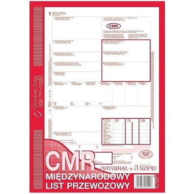 Međunarodni teretni list CMR A4, original i 3 kopije