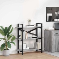 Polica, 100 x 33,5 x 102 cm, konstruirano drvo, siva sonoma