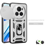 CAMSHIELD Pro maskica s magnetnim stalkom za Honor Magic6 Pro Srebrna