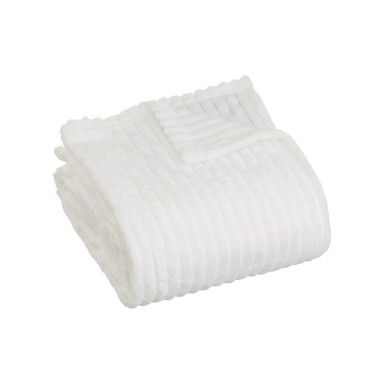 CASA SELECCIÓN Bijela deka od mikropliša, 130x160 cm, Fur Velvet