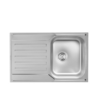 METALAC Sudoper inox standardni jednodjelni univerzalni fi 90 sa sifonom NERA PRAKTIK 790x500