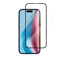CHAMPION Zaštitno staklo za zaslon, iPhone 16 / 15, debljina 0,33 mm, crna boja