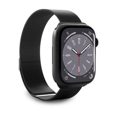 PURO Remen Milanese, Apple Watch 42/44/45/49 mm, crni