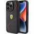 FERRARI Futrola Twist Metal Logo, za iPhone 15 Pro, crna