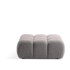 MICADONI HOME Svijetlo sivi modularni tabure od bouclé tkanine Bellis, 94x94x43 cm