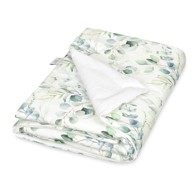 BABYMATEX Baršunasta dekica od pamučnog satena i baršuna 75 x 100 cm, listovi eukaliptusa