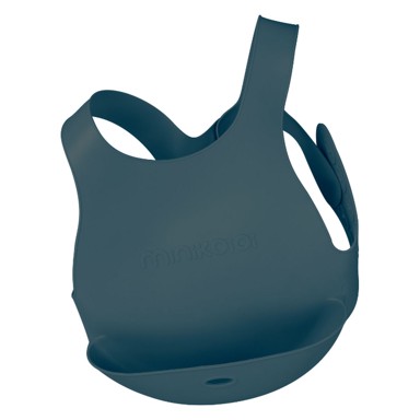 MINIKOIOI Podbradnjak Flexybib, plavi, silikonski