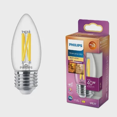 PHILIPS LED Classic žarulja B35, 40W, E27, CL, 8719514324237