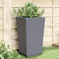 Vrtne sadilice 4 kom sive 32,5 x 32,5 x 57 cm od PP-a