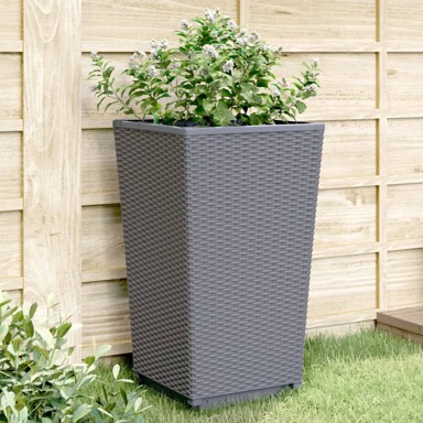 Vrtne sadilice 4 kom sive 32,5 x 32,5 x 57 cm od PP-a